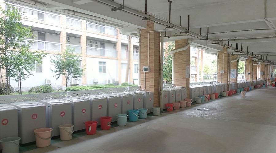 好評度高！江門一中學(xué)校又雙叒續(xù)單金環(huán)電器共享洗衣機(jī)