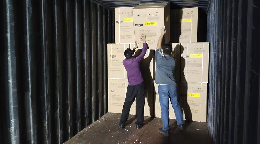 挑燈夜戰(zhàn)，順利完成客戶(hù)Argos的滾筒干衣機(jī)出貨