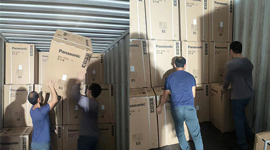春節(jié)放假?zèng)_刺！加速度完成客戶松下衣物烘干機(jī)裝柜發(fā)貨