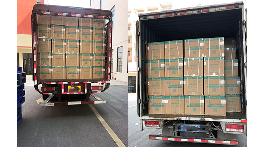 實(shí)況圖！金環(huán)電器完成國內(nèi)某知名品牌迷你洗衣機(jī)裝柜發(fā)貨